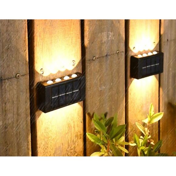 4-Pack Solar Outdoor Wall LED Light - Picture 2 of 4
